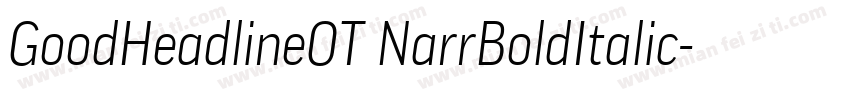 GoodHeadlineOT NarrBoldItalic字体转换